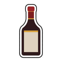 tinted glass liquor bottle icon image vector illustration design