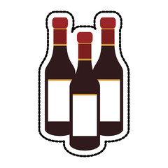 tinted glass liquor bottle icon image vector illustration design