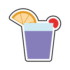 cocktail in embellished glass icon image vector illustration design