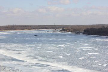 the city skyline on the river