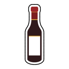 tinted glass liquor bottle icon image vector illustration design