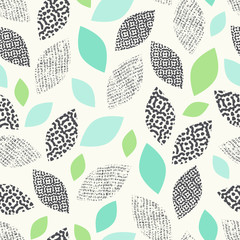 seamless pattern with leaves - 139134683