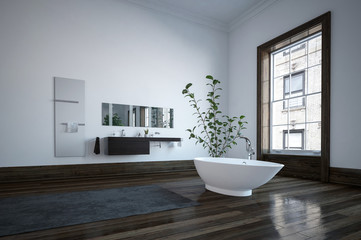 Naklejka na ściany i meble Spacious bathroom interior design