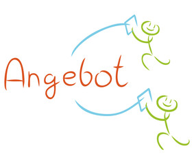 Angebot und Strichmänner