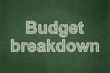 Obraz premium Finance concept: Budget Breakdown on chalkboard background