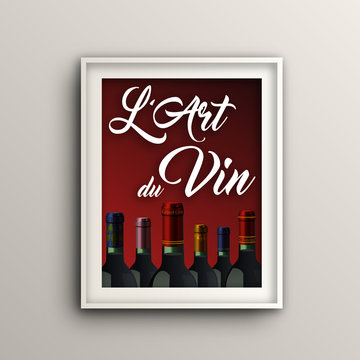 Vin - Foire aux vins - cadre - publicité - Art - Invitation