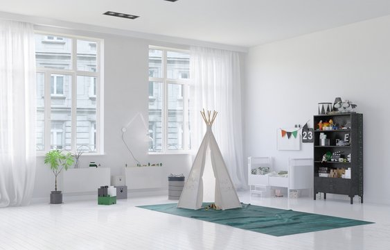 Small Toy Tepee In A Kids Playroom