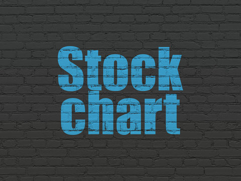 Finance concept: Stock Chart on wall background