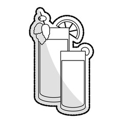 cocktail in embellished glass icon image vector illustration design