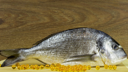 omega-3 capsules with dorado fish