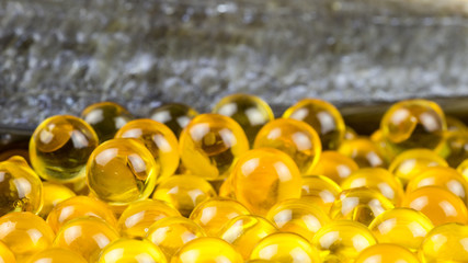 omega-3 capsules with dorado fish