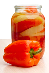 Fresh and canned sweet pepper