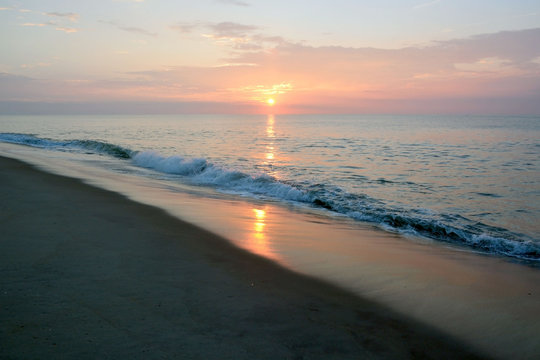 Soothing Summer Seas at Sunrise on the Shore © shauna22686