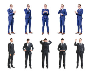 Obraz premium Set of business people isolated on white