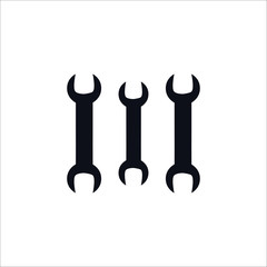 Wrench icon in trendy flat style.