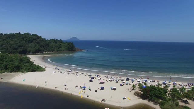 Aerial View of Barra do Una Beach, Sao Paulo, Brazil
