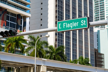 Naklejka premium Downtown Miami Cityscape