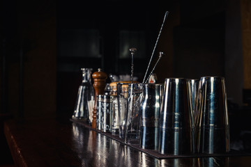 Bartender tools on bar