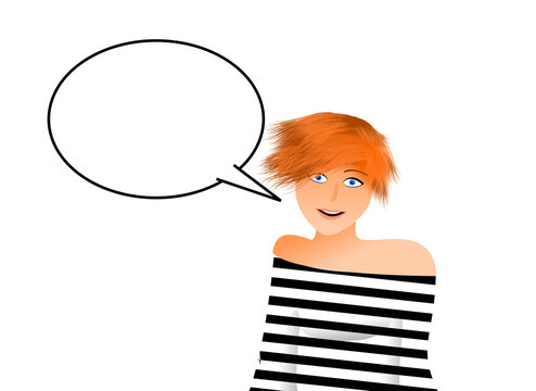 Woman talking