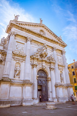 Traditional architecture and narrow canals in Venice, Italy