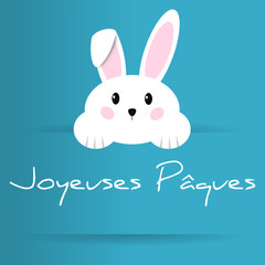 Obraz na płótnie Canvas joyeuses pâques - lapin de pâques
