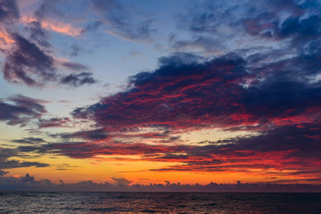 Obraz na płótnie Canvas Amazing purple sunset over the Black Sea
