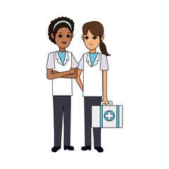 female medical doctor icon image vector illustration design 