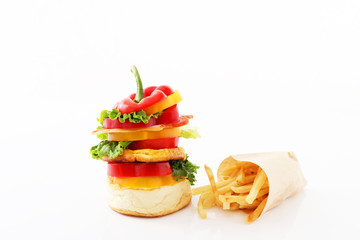 おいしそうなハンバーガー
