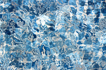 Water swirls in the pool. Texture. Abstract background concept