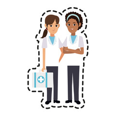 female medical doctor icon image vector illustration design 