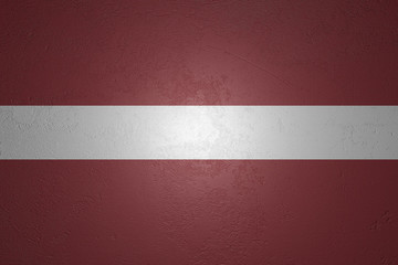 Flag of Latvia on stone background, 3d illustration