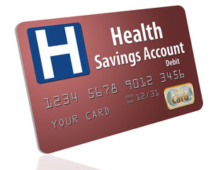 Health Savings Account debit card going to be used more according to President Trump. Here's one, a mock card to illustrate the concept.  