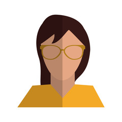 woman avatar icon over white background. colorful design. vector illustration