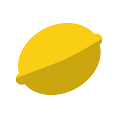 lemon fruit icon over white background. colorful design. vector illustration