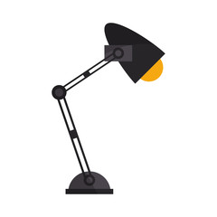 desk lamp icon over white background. colorful design. vector illustration