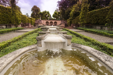 Fototapeta premium At the Water paradiese with a view of the Stiftskirche in Baden-Baden_Germany, europe