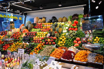 Food market in Barcelona