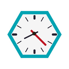 watch icon over white background. colorful design. vector illustration
