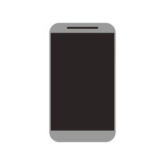 smartphone device icon over white background. colorful design. vector illustration