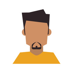 man avatar icon over white background. colorful design. vector illustration