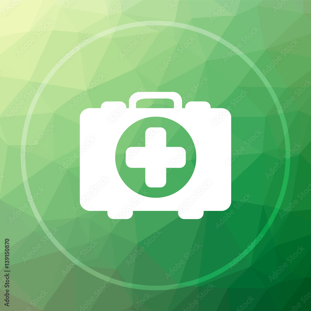 Sticker medical bag icon