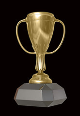 Trophy cup 3D rendering