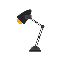 desk lamp icon over white background. colorful design. vector illustration