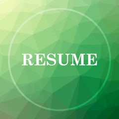 Fototapeta na wymiar Resume icon