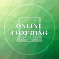 Fototapeta na wymiar Online coaching icon