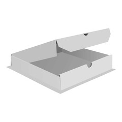 One pizza box icon, realistic style