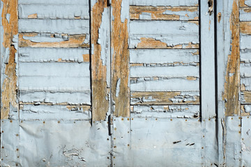 Small  part of grungy old fence