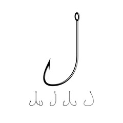 Fishing hook. Vector illustration