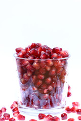 pomegranate in a bowl