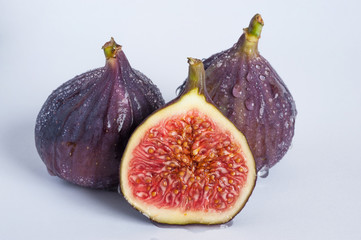 Figs on white background